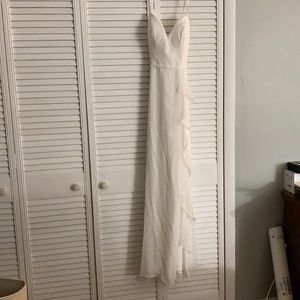 Azazie cream colored dress.